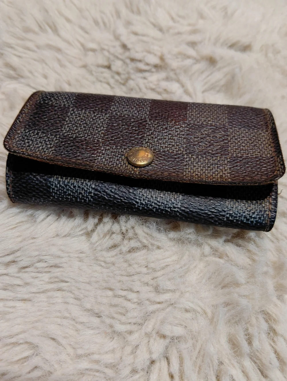 Authentic 2007 Louis Vuitton Damier Ebene Multicles 4 Key Holder Case TH4087